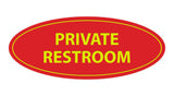 Oval Private Restroom Sign