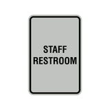 Portrait Round Staff Restroom Sign With Adhesive Tape