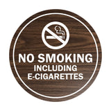 Signs ByLITA Circle No Smoking Including E-Cigarettes Sign