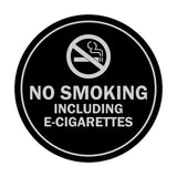 Signs ByLITA Circle No Smoking Including E-Cigarettes Sign