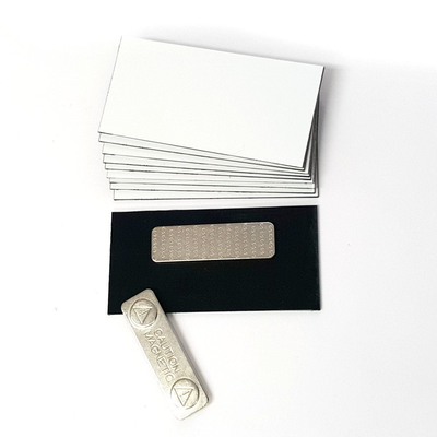 Name Badge Blanks with Magnet - 10 Pack White 1.5" X 3"
