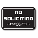 Engraved No Soliciting Sign