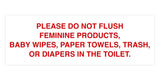 Signs ByLITA Basic Please Do Not Flush Etiquette Sign