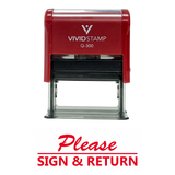 Please Sign And Return Self Inking Rubber Stamp