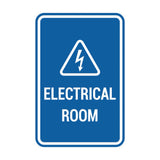 Portrait Round Electrical Room Sign