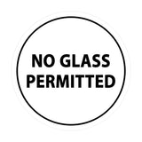 Signs ByLITA Circle No Glass Permitted Sign