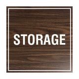 Walnut Signs ByLITA Square Storage Sign