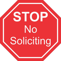 No Soliciting Stop Sign