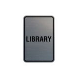 Portrait Round Library Sign with Adhesive Tape, Mounts On Any Surface, Weather Resistant