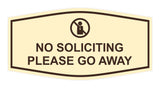 Fancy No Soliciting Please Go Away Wall or Door Sign