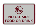 Signs ByLITA Classic Framed No outside food or drink Sign