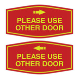 Signs ByLITA Fancy Please Use Other Door Sign Set