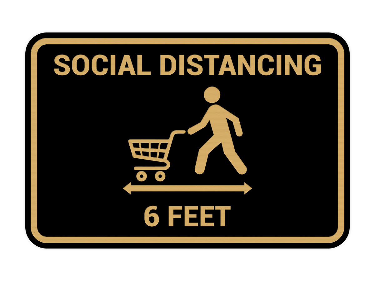Signs ByLITA Classic Framed Social Distancing Sign