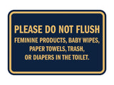 Signs ByLITA Classic Framed Please Do Not Flush Etiquette