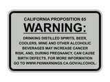 Signs ByLITA Classic Framed California Proposition 65 Sign Alcoholic Beverages
