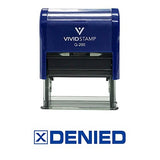 Blue Denied Office Self-Inking Office Rubber Stamp
