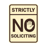 Portrait Round Strictly No Soliciting Wall or Door Sign