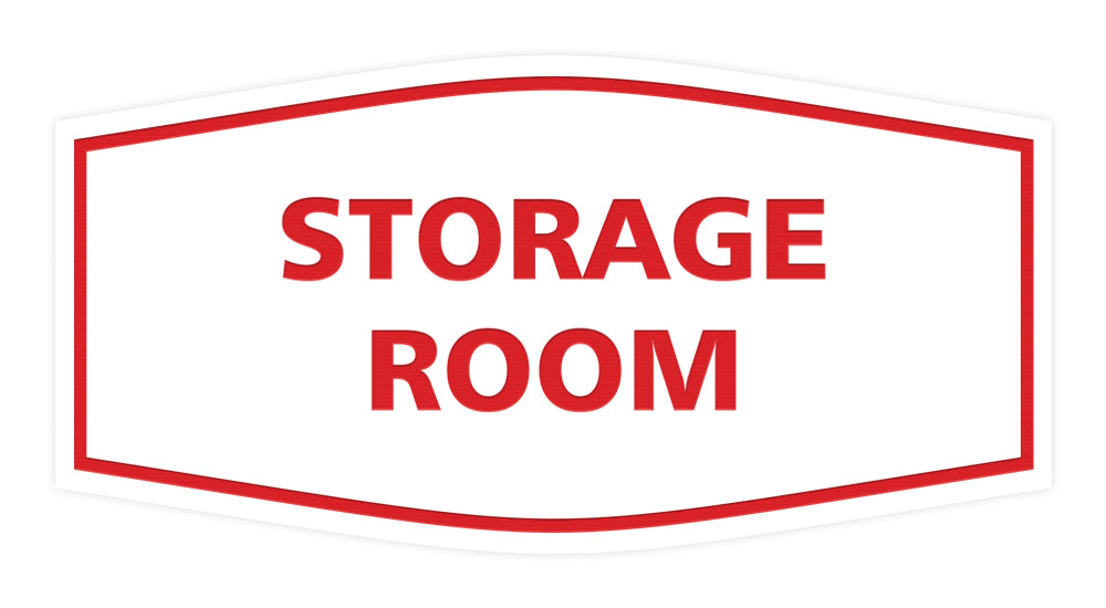 White / Red Signs ByLITA Fancy Storage Room Sign