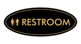 Signs ByLITA Oval Restroom Sign