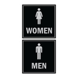 Square men women sign set with Adhesive Tape, Mounts On Any Surface, Weather Resistant