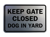 Signs ByLITA Classic Framed Keep Gate Closed Dog Sign