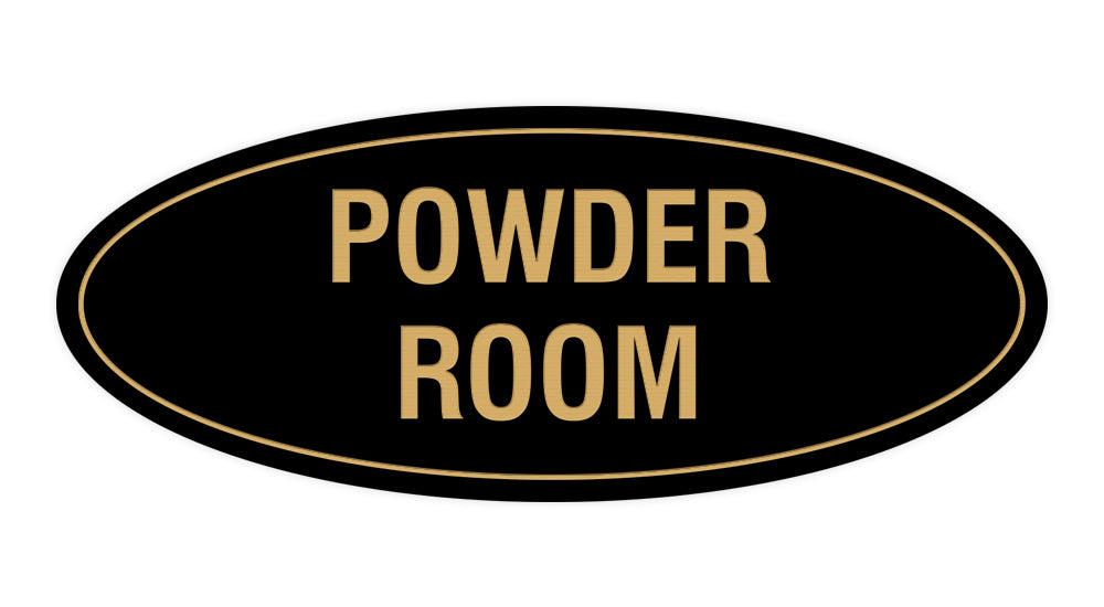 Oval Powder Room Sign