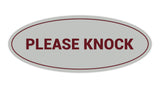 Signs ByLITA Oval Please Knock Sign