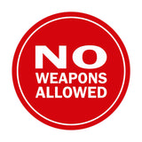 Signs ByLITA Circle No Weapons Allowed Sign