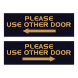 All Quality PLEASE USE OTHER DOOR Sign - (2 Pack)