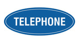 Oval TELEPHONE Sign