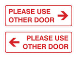 Signs ByLITA Standard Please Use Other Door Sign Set