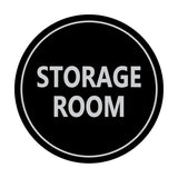 Black / Silver Signs ByLITA Circle Storage Room Sign