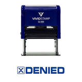 Blue Denied Office Self-Inking Office Rubber Stamp