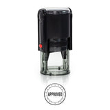 Round Approved Self Inking Rubber Stamp Size 1-1/4"