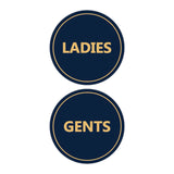 Signs ByLITA Circle Ladies and Gents Sign Set