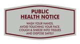 Fancy Public Health Notice Please Wash Your Hands Sign