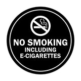 Signs ByLITA Circle No Smoking Including E-Cigarettes Sign
