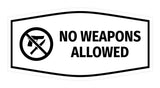 Fancy No Weapons Allowed Sign