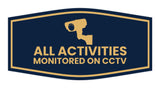 Fancy All Activities Monitored on CCTV Wall or Door Sign