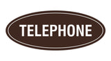 Oval TELEPHONE Sign