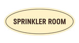 Oval Sprinkler Room Sign