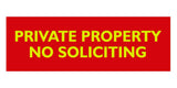 Signs ByLITA Basic Private Property No Soliciting Sign