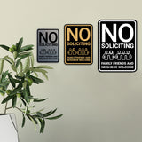 Portrait Round No Soliciting Family Friends and Neighbor Welcome Wall or Door Sign
