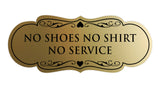 Signs ByLITA Designer No Shoes No Shirt No Service Sign