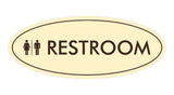 Signs ByLITA Oval Restroom Sign