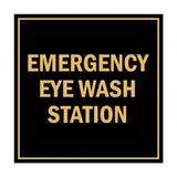 Square Emergency Eye Wash Station Sign with Adhesive Tape, Mounts On Any Surface, Weather Resistant