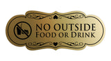 Signs ByLITA Designer No Outside Food or Drink Sign