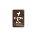 Signs ByLITA Portrait Round Beware of dog no trespassing Sign