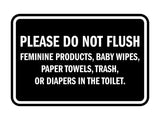 Signs ByLITA Classic Framed Please Do Not Flush Etiquette