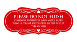 Signs ByLITA Designer Please Do Not Flush Etiqutte Sign